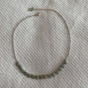 Mint green and silver necklace